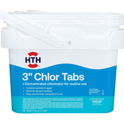 HTH 42059 3-Inch Pool Chlorine Tablets, Slow Dissolving, Sun Protected, Wrapped 25 lb