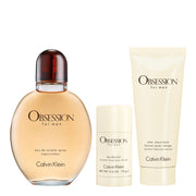 Calvin Klein Obsession For Men Fragrance Gift Set, Oriental Woody Scent, 125ml Eau De Parfum, 100ml After Shave Balm, 75ml Deodorant Stick