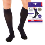 Neo G Men's Therapeutic Socks (20-30mmHg) - x-Large, Black - Crafted from Soft Microfiber