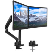 Mount-It Dual Monitor Desk Mount, Full Motion Arms, Height Adjustable, Fits Two 17