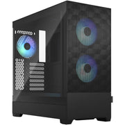 Fractal Design Pop Air RGB Black TG Mid Tower Computer Case, High-Airflow Mesh Front, Tempered Glass Side Panel, ATX Compatible, FD-C-POR1A-06