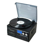 VICTOR VWRP-4200-BK Cosmopolitan 8-in-1 Turntable Music Center, Black