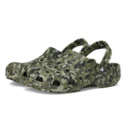 Crocs Men's Classic Confetti Clog, Lightweight Croslite Foam Slip-On Shoes, Army Green Multi Confetti, 212462-3TC