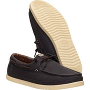 HEYDUDE Harbor Lo Classic Boat Shoes for Men, Mole Brown Multi, Slip-On with Elastic Laces, Cushioned Ankle Collar, Removable Foam Insole, Lightweight Flexible Outsole, 45139-2ID