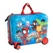 Marvel MSHR18-W Kid's Spidey and Friends Superhero Character Ride On Scooter Hardside Luggage, Blue