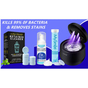 MySmile Ultrasonic Retainer Cleaner with 45kHz Frequency, UVC Sterilizer, 200ml Capacity, Two Cleaning Modes