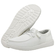 HEYDUDE Wendy Funk Mono Slip-On Casual Shoes for Ladies - White - 10M