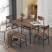 Ktaxon 6-Piece Dining Room Set Modern Kitchen Table Set