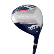 Wilson Women's Profile Golf Club Set, 11-Piece Left-Handed, Graphite Shafts, Navy Rose Gold Silver, with Lightweight Cart Bag