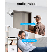 OOSSXX CSOS-03SW3MP03-4ch-W Wireless Security Camera System, Dual Antennas, 2 Outdoor Cameras, 3MP HD Video, 500GB Hard Drive, AI Human Motion Detection, IP67 Weatherproof