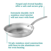 The Pioneer Woman 14-Piece Stainless Steel Cookware Set, Induction Compatible, Glass Lids, Acacia Wood Utensils, Dishwasher Safe