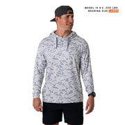 BURLEBO Performance Hoodie - White Camo - XL