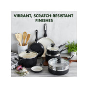 GreenPan CC002639-001 Rio Ceramic Nonstick 16-Piece Set, Black