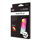 325232 1036601 Alcatel TCL A3 DuraGlass Tempered Glass Screen Protector, Clear