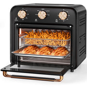 TINANA 5-in-1 Air Fryer Toaster Oven Countertop, 1300W, 17 Qt, Stainless Steel, 4-Slice Capacity