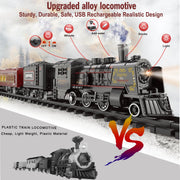 BUBUQE Kids Metal Alloy Christmas Train Toys Steam Locomotive