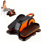 Edx Under Desk Elliptical Machine, Portable Electric Leg Exerciser with Remote, 12 Resistance Levels, Compact Design, Orange, SI-TYJ25XK-OG