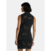 Madden NYC ND477AB76 Women's Sleeveless Mesh Mini Dress, S, Black Beauty