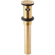 Signature Hardware MG-25012S-2S-BG Extended Press type Pop-Up Drain with overflow & tailpiece-Brushed Gold Finish