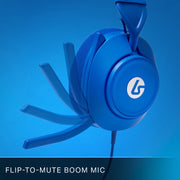 LucidSound LS10X Gen 2 Wired Gaming Headset, Blue, Over-Ear, Flip-to-Mute Boom Mic, Quick-Access Audio Controls, Premium 50mm Drivers, Xbox Series X|S and PC