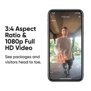 Wyze 1080p Wired Video Doorbell, 3:4 Aspect Ratio, Two-Way Audio, Night Vision, IP65 Weather-Resistant, Hardwired, WVDB1