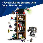 LEGO Marvel Spider-Man vs. Mysterio The Daily Bugle Building Toy with 7 Minifigures and Poseable Rhino Mech, 781 Pieces, 76342