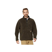 Carhartt Men's Loose Fit Fleece Pullover, Quarter-Zip, Reinforced Zippered Pockets, Tarmac, X-Large, 106443-217