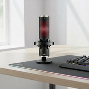 Onn MTK-05 USB Tri-Pattern Gaming Microphone with Volume and Mute Controls, 3.5mm Headphone Jack, Black