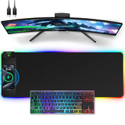 Miroddi Wireless Charging Gaming Mousepad with 15W Fast Charging, Large 31.5 x 11.81 in Black