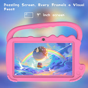 CUPEISI Kids Tablet, 7 Inch IPS HD Display, Android 12, 1.5GHz Quad-Core Processor, 4GB RAM, 32GB Storage, Dual Cameras, Parental Controls, Shockproof Case