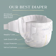 Pampers Amore Baby Diapers, Size 4, 108 Count, Five Layers Absorbency, All-Around Leak-Guard Barrier, KeepDry Liner, Hypoallergenic, Unisex Infant