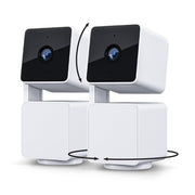Wyze Cam Pan v3 Wired Indoor/Outdoor Security Camera, 1080p HD, 360 Pan, 180 Tilt, Color Night Vision, AI Motion Tracking, IP65 Weather-Resistant, Built-In Spotlight and Siren, 2-Pack, White