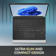 Adesso WKB-7040 Bluetooth Tablet Keyboard Case, Ultra-Slim Aluminum Design, Scissor Switch Keys, Backlit, Compatible with Surface Pro X 8 9 10 11