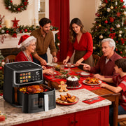Patbrela Air Fryer, 9QT Capacity, 1700W Powerful Heating, LED Digital Color Display, Easy-View Window, Nonstick Dishwasher-Safe Basket, 11 Smart Presets, AF305