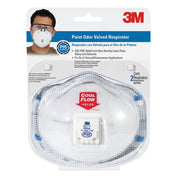 3M 8577PA1-A-PS Paint Odor Valved Respirator, 2 each/pack