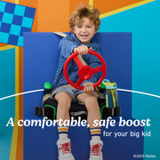 Graco TurboBooster 2.0 Backless Booster Seat with ProtectPlus Engineering, Height-Adjustable Armrests, Hide-Away Cup Holders, Machine-Washable Pad, Green
