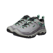 KEEN Women's Targhee IV Waterproof Hiking Shoes, Alloy Granite Green, Size 7.5, Regular Fit, 1028992