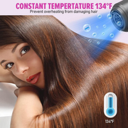 Hoey Professional Ionic Hair Dryer, 1800W Powerful Motor, Low Noise Operation, Includes Concentrator and Diffuser Attachments, Gray