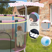 G TALECO GEAR GTG-001 Trampoline for Kids, Toddler Trampoline with Adjustable Gymnastics Bar & Toys, Indoor & Outdoor Round Small Trampoline Gift for Boys & Girls,  400lbs, Pink & Blue