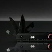 Swiss Tech AUS-8 Steel Blade 26-In-1 Folding Multi-Tool with Leather Sheath  Multi-Purpose Tool - Easy Clean
