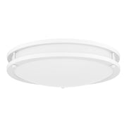 Quoizel Euclid Integrated LED Semi-Flush Mount Ceiling Light Fixture, White Lustre, 2500 Lumens, 3000K, Dimmable, EUC1616W