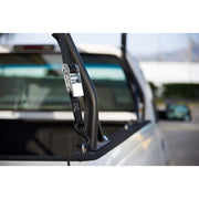 Hyper Tough Ratchet Tie-Down, 12 Ft x 1 In, Black Nylon Webbing, Vinyl-Coated S-Hooks, 500 Lb Working Load, 1500 Lb Break Strength
