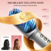 Easywave 7 in 1 Hair Styler and Dryer Brush Set with Ionic Technology, High-Speed 110000 RPM, Auto-Wrap Curlers, Volumizer, Straightener, Diffuser, Heat-Resistant Glove, Travel Case