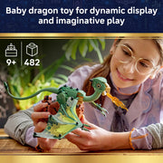 LEGO Harry Potter Norbert Hagrid's Baby Dragon Building Toy Set, 482 Pieces, Posable Figure with Foil Wings and Hatching Egg Display, Ages 9+, 76477