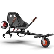 Magic Hover Self Balancing Scooter Go Kart Seat Attachment with Adjustable Frame, Double Shock Absorption, 360 Rotating Off-Road Wheel, Black, HK2