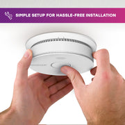 Universal Security Instruments Smoke and Carbon Monoxide Alarm with Sensing Plus Multi-Criteria Detection, Voice Alerts, 85dB Loud Alarm, Battery Powered, USI/SMCO/REP