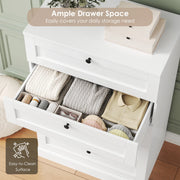 Homfa HOS-PB-214 5 Drawer White Bedroom Dresser, White