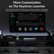 Keychron V1 8K 75% Wired Mechanical Keyboard with Programmable Knob, OSA PBT Keycaps, Hot-Swappable Super Red Switches, 8000Hz Polling Rate, RGB Backlit