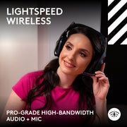 Logitech Astro A50 LIGHTSPEED Wireless Gaming Headset with PRO-G GRAPHENE Audio Drivers, PLAYSYNC 3-System Switching, Bluetooth, Base Station Charging Dock, Black, 939-002217