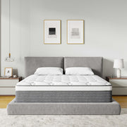 EGOHOME StarryRest 14 Inch Queen Hybrid Mattress, Medium Comfort, Euro Top, Gray